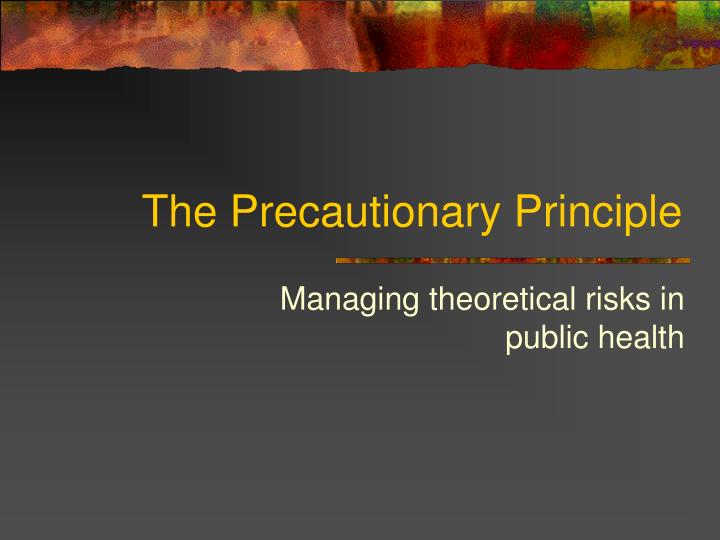 the precautionary principle