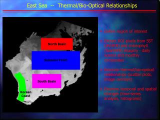 East Sea -- Thermal/Bio-Optical Relationships