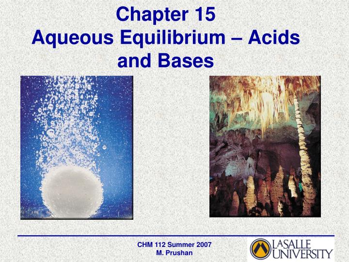 chapter 15 aqueous equilibrium acids and bases