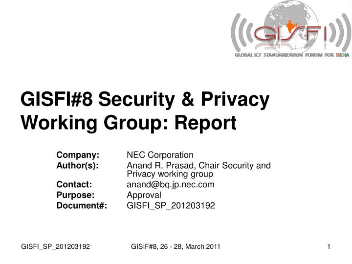 gisfi 8 security privacy working group report