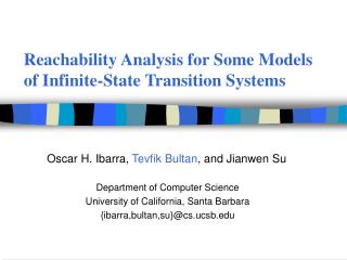 Reachability Analysis for Some Models of Infinite-State Transition Systems