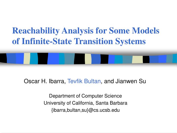 reachability analysis for some models of infinite state transition systems