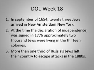 DOL-Week 18