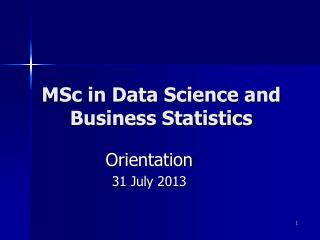 MSc in Data Science and Business Statistics