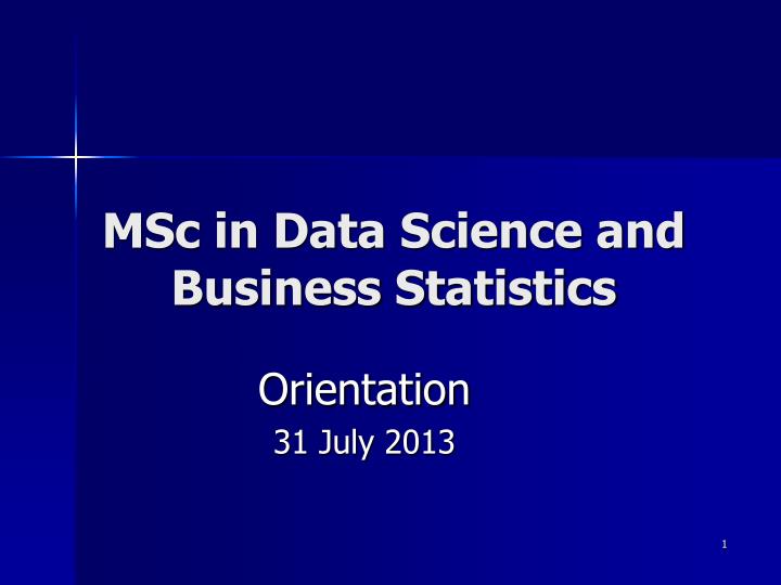 msc in data science and business statistics