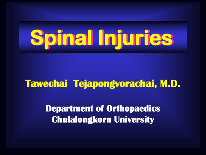 spinal injuries