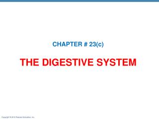 THE DIGESTIVE SYSTEM