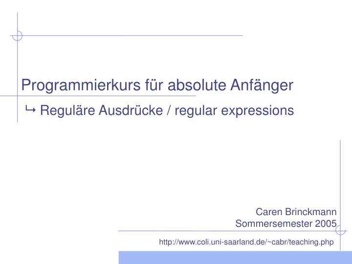 programmierkurs f r absolute anf nger