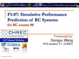 F1-07: Simulative Performance Prediction of RC Systems for RC course 08