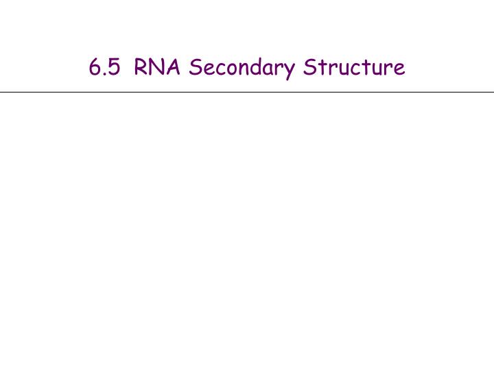 6 5 rna secondary structure