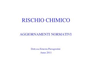rischio chimico
