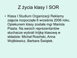 z ycia klasy i sor