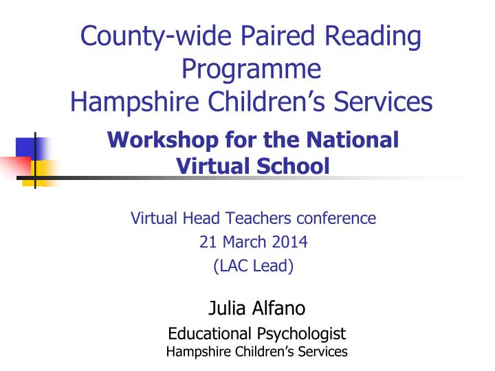 county wide paired reading programme hampshire children s services