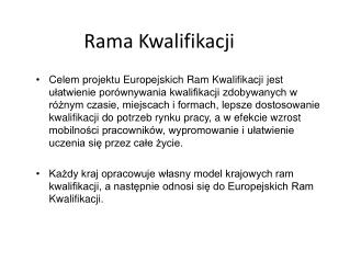 rama kwalifikacji