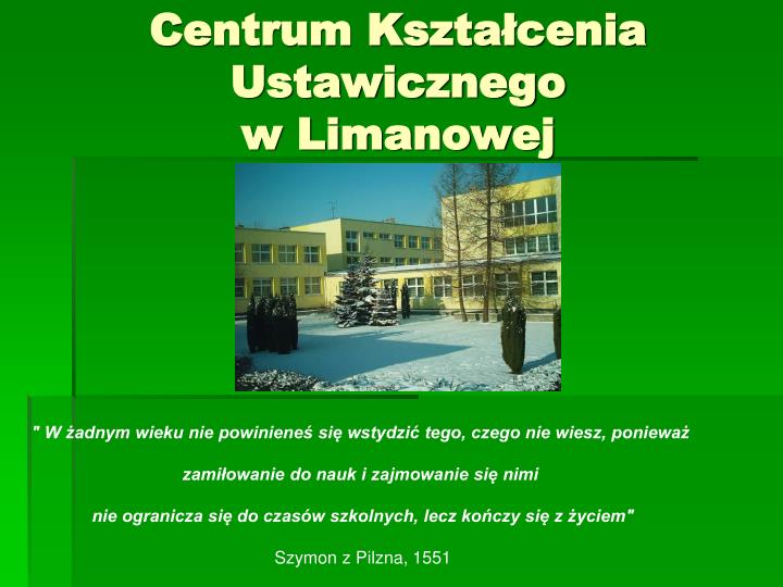 centrum kszta cenia ustawicznego w limanowej