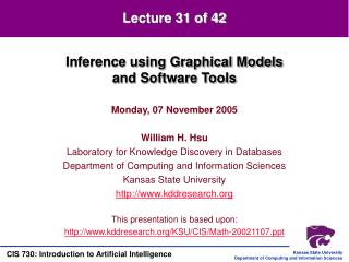 Inference using Graphical Models and Software Tools
