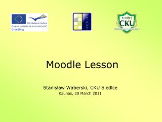 Moodle L esson