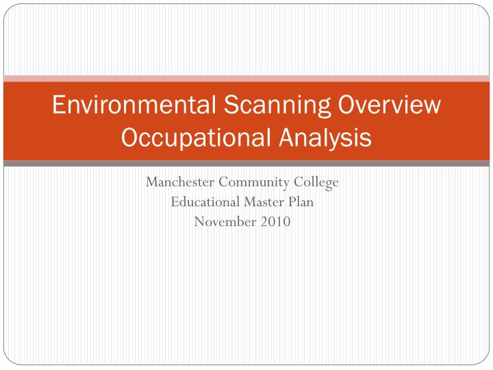 environmental scanning overview occupational analysis