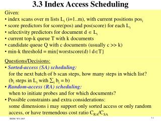 3.3 Index Access Scheduling