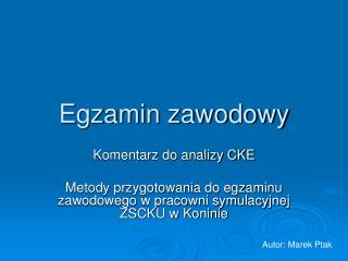 egzamin zawodowy