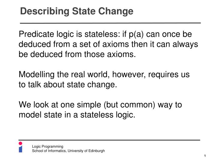 describing state change