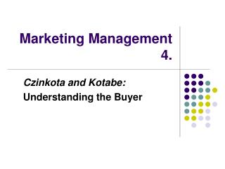 Marketing Management 4.