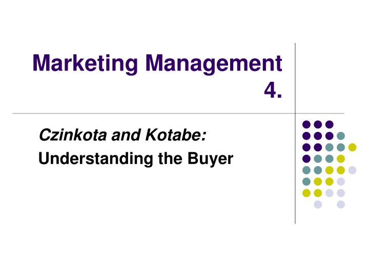 marketing management 4