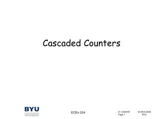Cascaded Counters