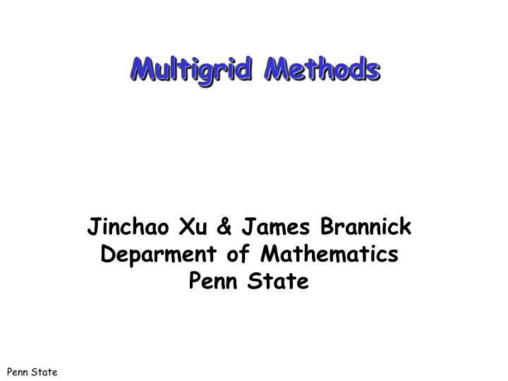 multigrid methods