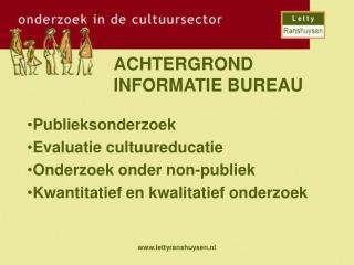 achtergrond informatie bureau