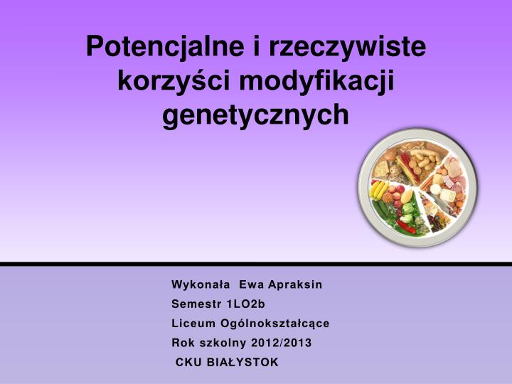 wykona a ewa apraksin semestr 1lo2b liceum og lnokszta c ce rok szkolny 2012 2013 cku bia ystok