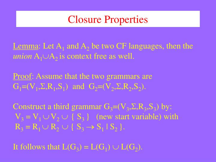 closure properties