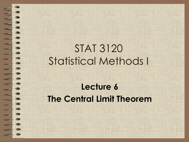 stat 3120 statistical methods i