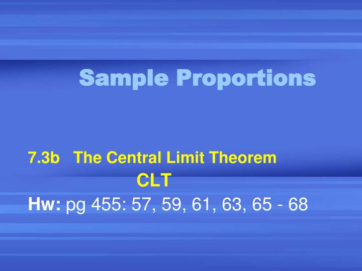 sample proportions