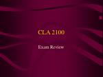 CLA 2100 - slide 1