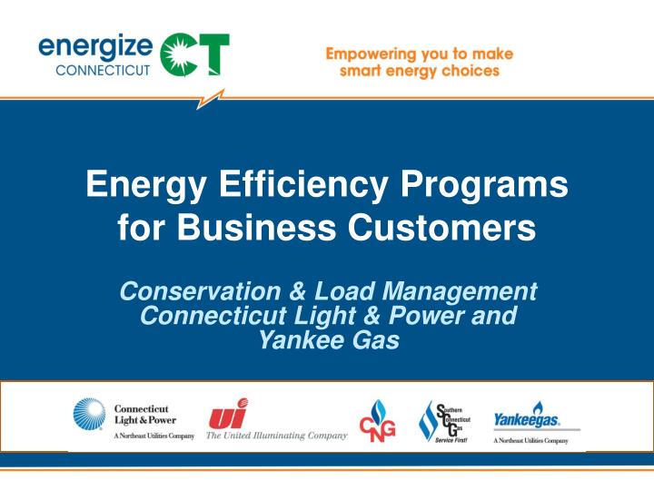 energy efficiency programs for business customers