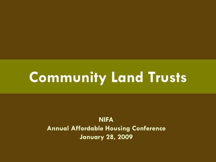 community land trusts