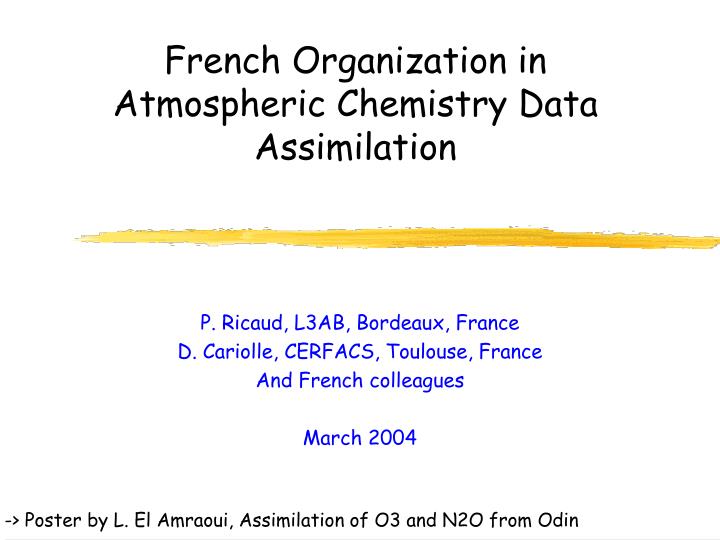 french organization in atmospheric chemistry data assimilation