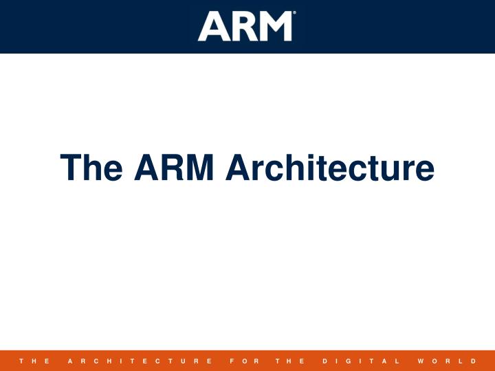 the arm architecture