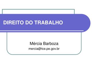 direito do trabalho