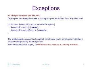 Exceptions