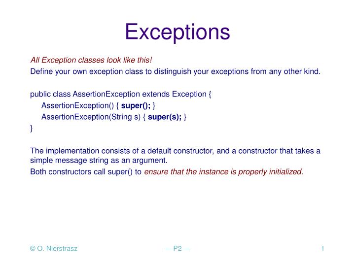 exceptions