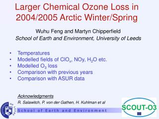 Larger Chemical Ozone Loss in 2004/2005 Arctic Winter/Spring