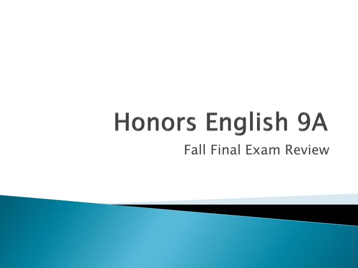 honors english 9a