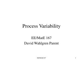 Process Variability