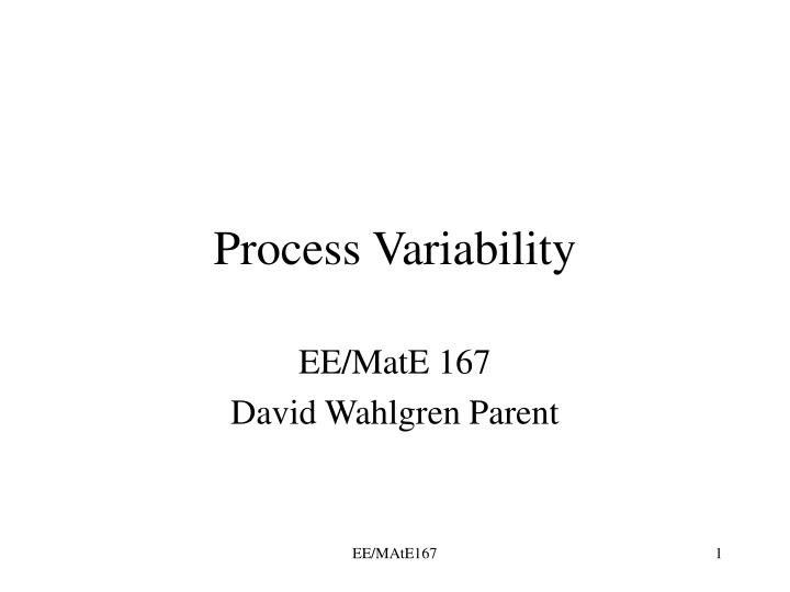 process variability