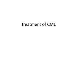 Treatment of CML