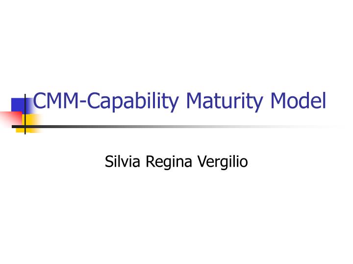 cmm capability maturity model