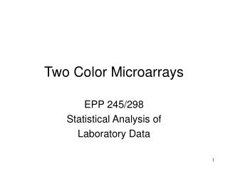 Two Color Microarrays