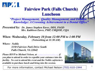 Fairview Park (Falls Church) Luncheon